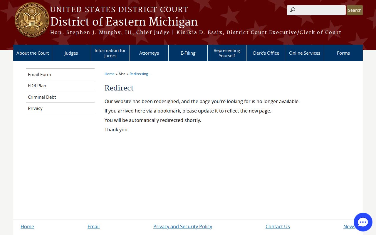 Flint court docket research source for the Eastern District clerk contact