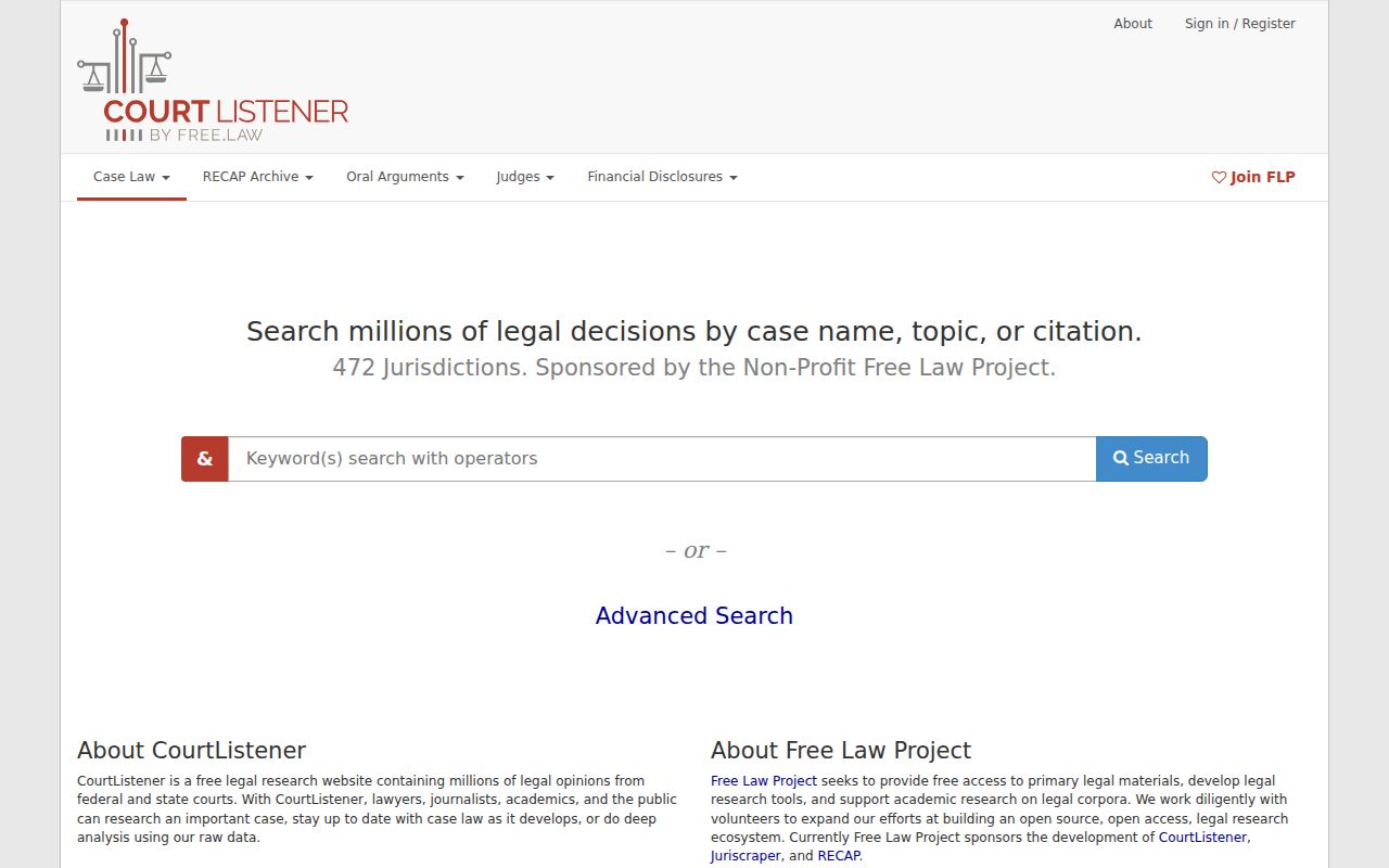 Grand Blanc court docket research source for CourtListener and RECAP